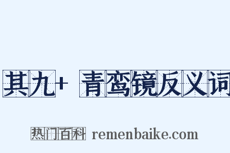 其九+青鸾镜反义词是什么意思的图片